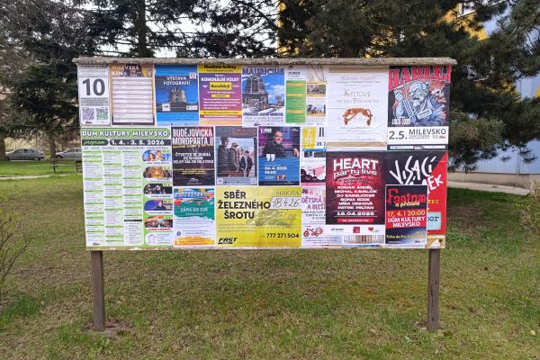 Foto výlepové plochy v Milevsku 10 VĚŽÁK