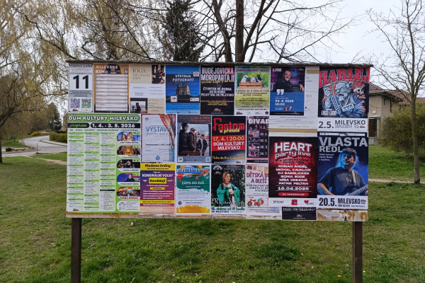 Foto výlepové plochy v Milevsku 11 MĚSTSKÝ ÚŘAD