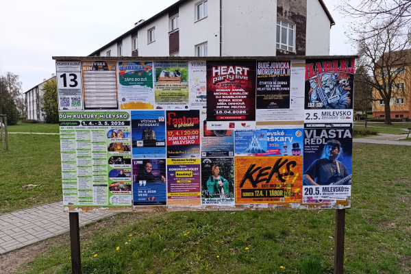 Foto výlepové plochy v Milevsku 13 ISŠT