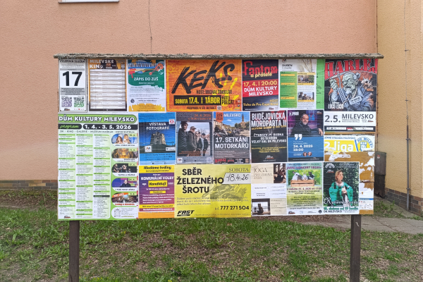 Foto výlepové plochy v Milevsku 17 JÍDELNA LIDOVKA