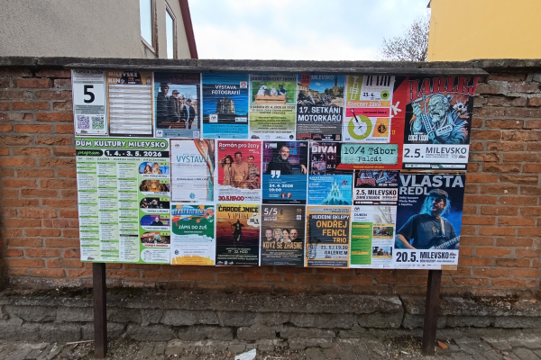 Foto výlepové plochy v Milevsku 5 KINO