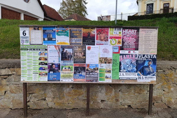 Foto výlepové plochy v Milevsku 6 AUTOBUSOVÉ NÁDRAŽÍ
