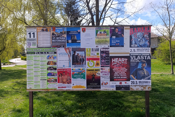 Foto výlepové plochy v Milevsku 11 MĚSTSKÝ ÚŘAD