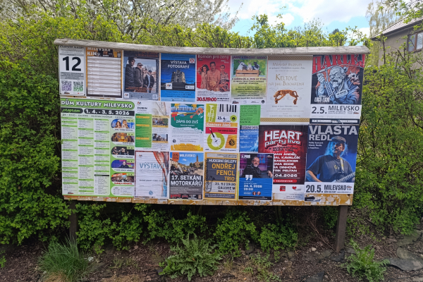 Foto výlepové plochy v Milevsku 12 STARÉ SÍDLIŠTĚ