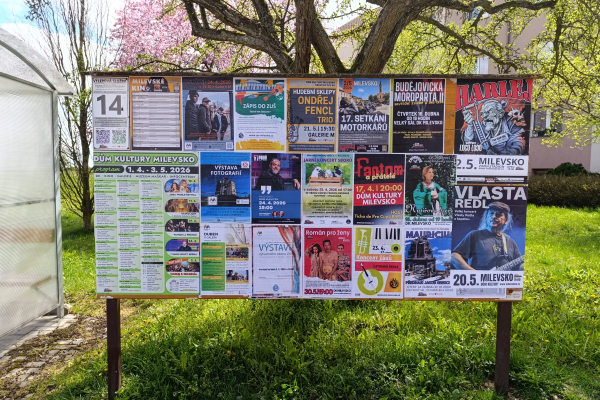 Foto výlepové plochy v Milevsku 14 STARÉ SÍDLIŠTĚ