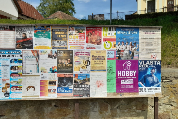 Foto výlepové plochy v Milevsku 6 AUTOBUSOVÉ NÁDRAŽÍ