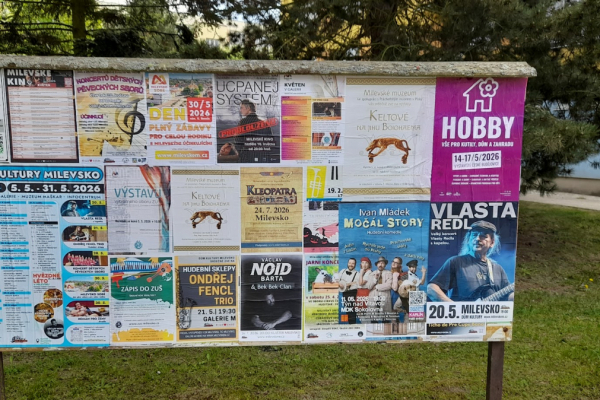 Foto výlepové plochy v Milevsku 10 VĚŽÁK