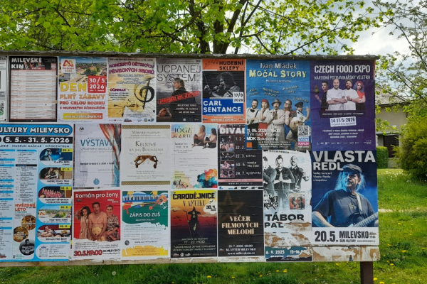 Foto výlepové plochy v Milevsku 11 MĚSTSKÝ ÚŘAD