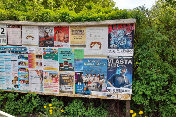 Foto výlepové plochy v Milevsku 12 STARÉ SÍDLIŠTĚ