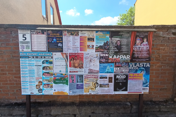 Foto výlepové plochy v Milevsku 5 KINO