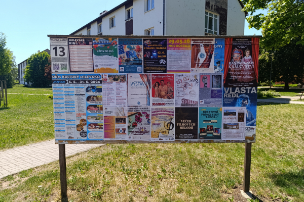 Foto výlepové plochy v Milevsku 13 ISŠT