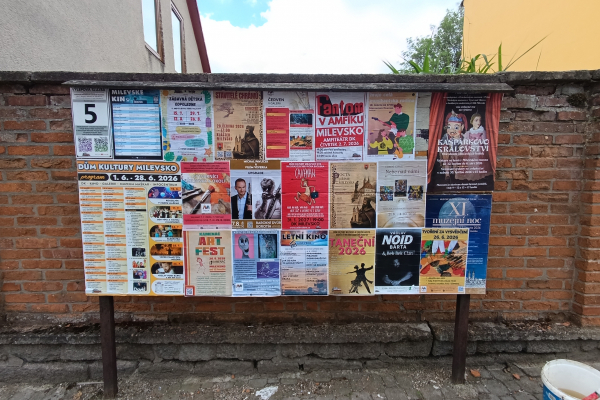 Foto výlepové plochy v Milevsku 5 KINO