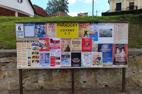Foto výlepové plochy v Milevsku 6 AUTOBUSOVÉ NÁDRAŽÍ