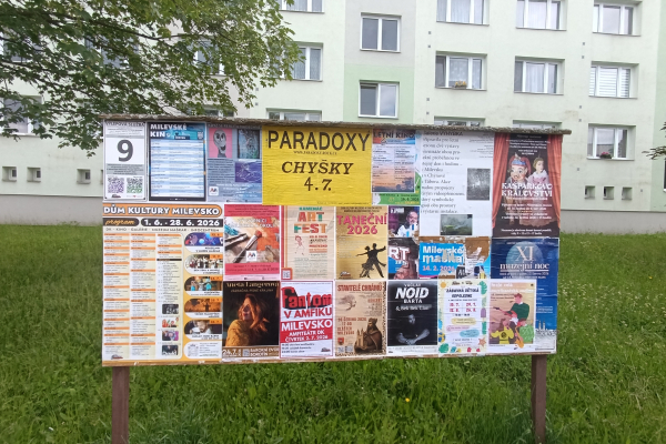 Foto výlepové plochy v Milevsku 9 VZOR