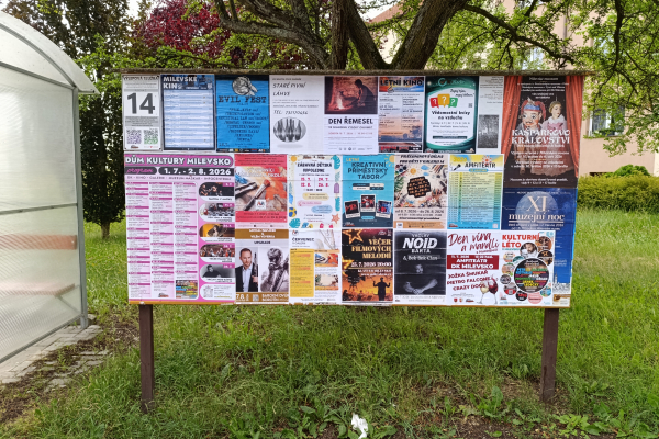 Foto výlepové plochy v Milevsku 14 STARÉ SÍDLIŠTĚ