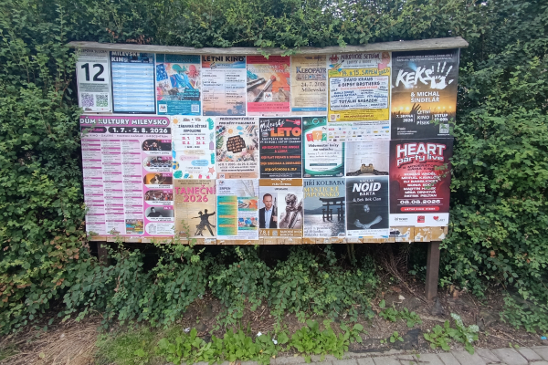 Foto výlepové plochy v Milevsku 12 STARÉ SÍDLIŠTĚ