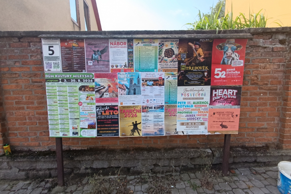Foto výlepové plochy v Milevsku 5 KINO