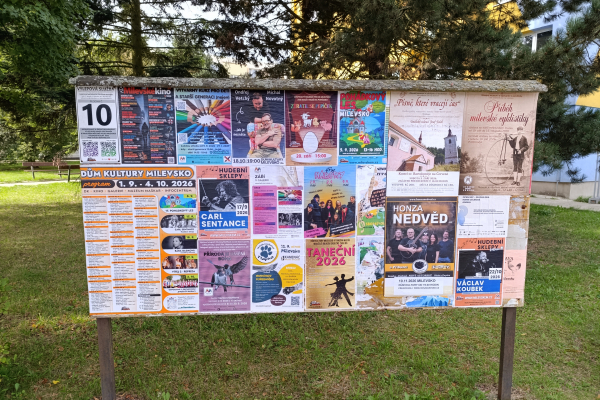 Foto výlepové plochy v Milevsku 10 VĚŽÁK
