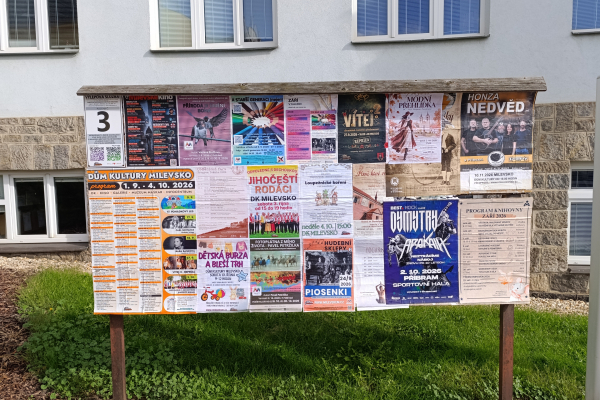 Foto výlepové plochy v Milevsku 3 POLIKLINIKA
