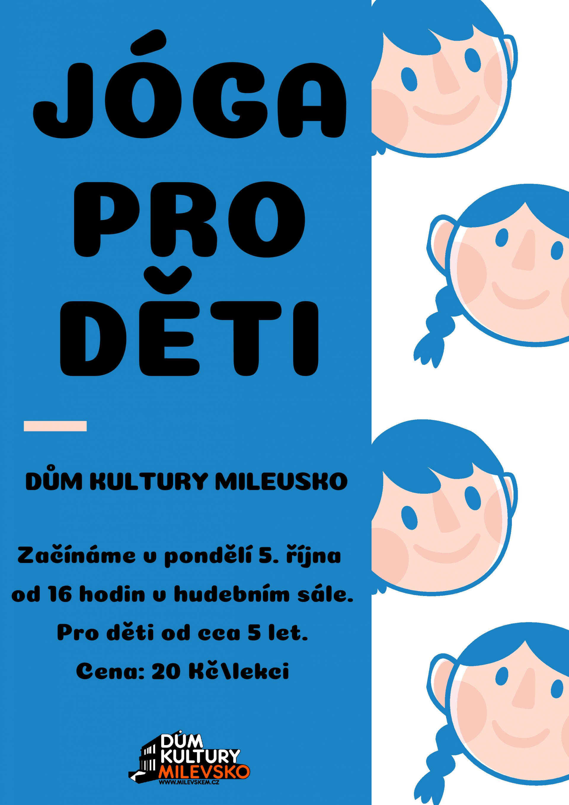 Plakát Jóga pro děti - zahájení kurzu