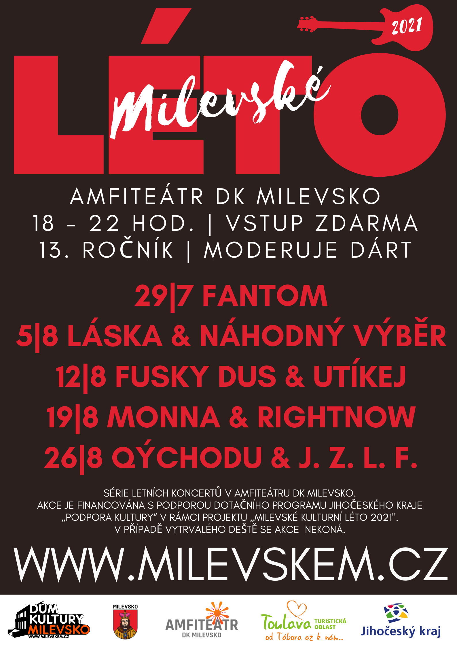 Plakát Milevské léto - Monna & Rightnow