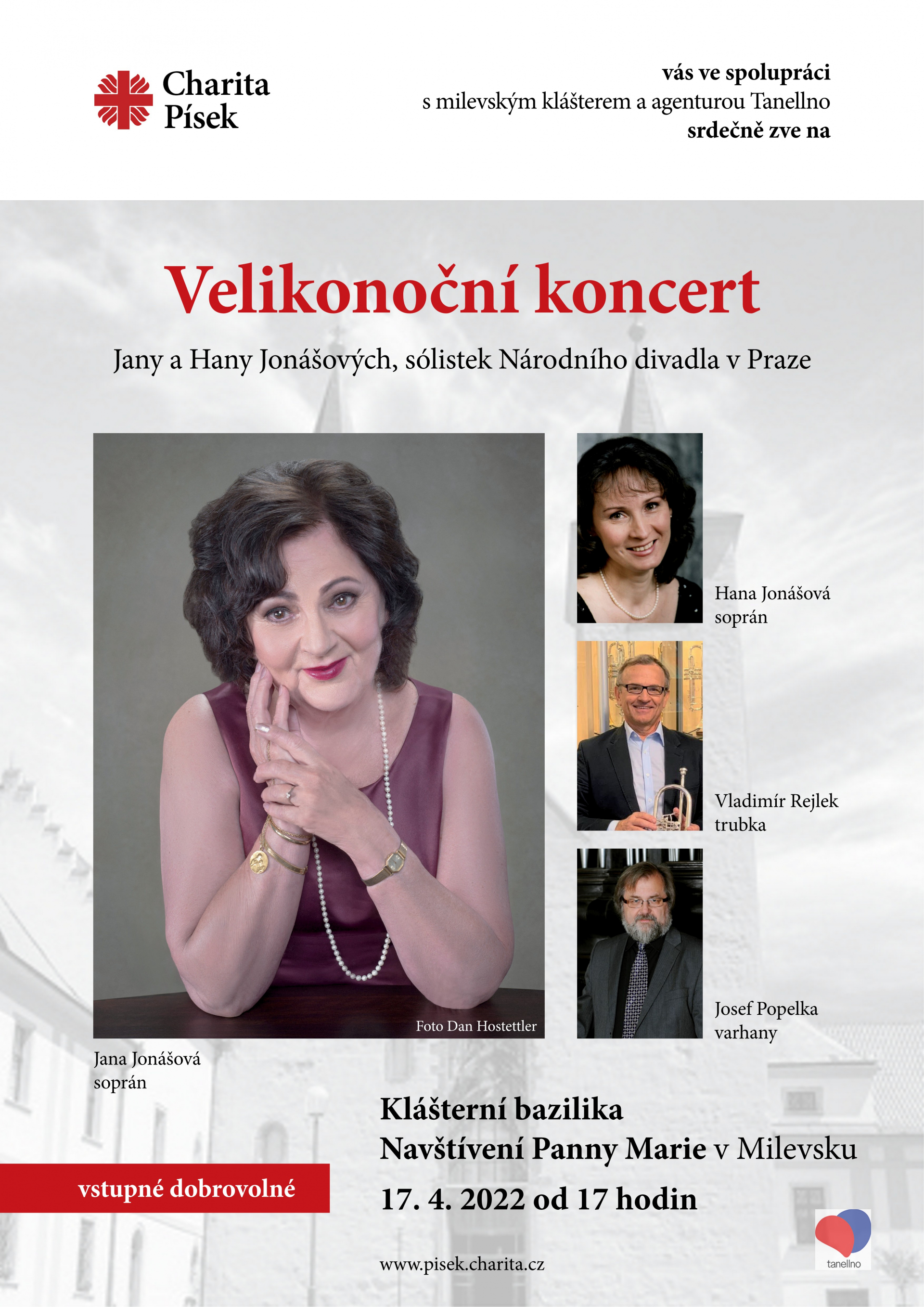 Plakát Velikonoční koncert Jany a Hany Jonášových