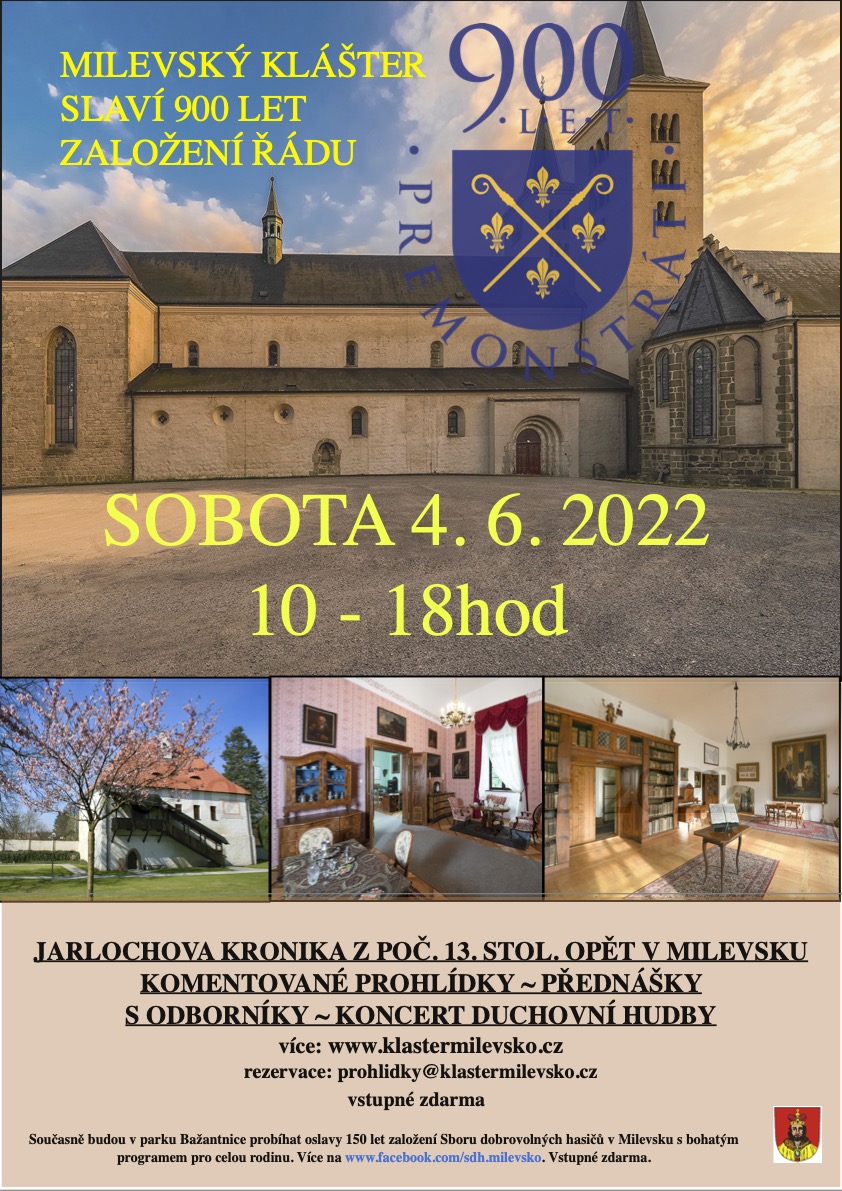 Plakát Milevský klášter slaví 900 let založení řádu