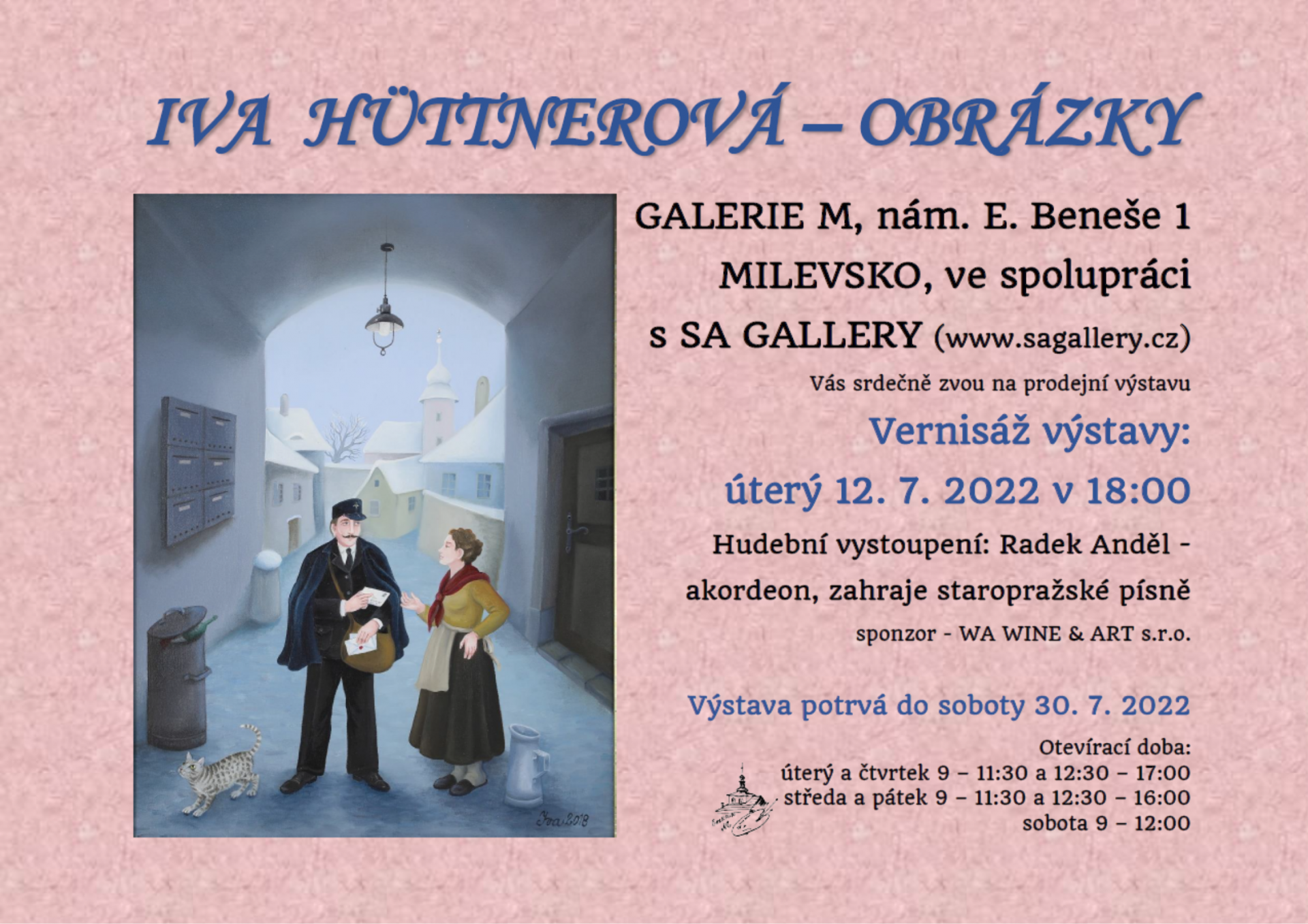 Plakát Výstava Iva Hüttnerová - obrázky