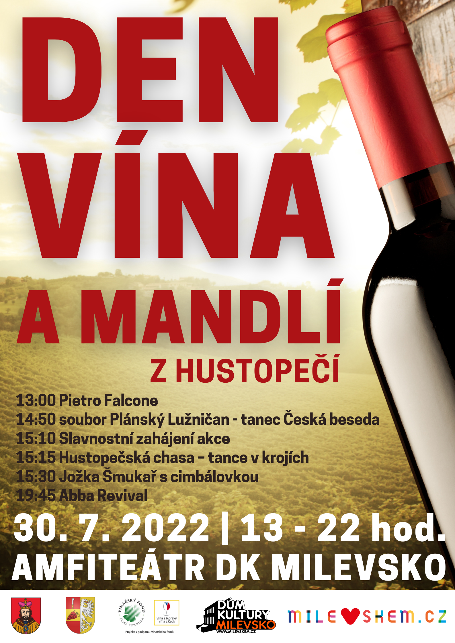 Plakát Den vína a mandlí z Hustopečí