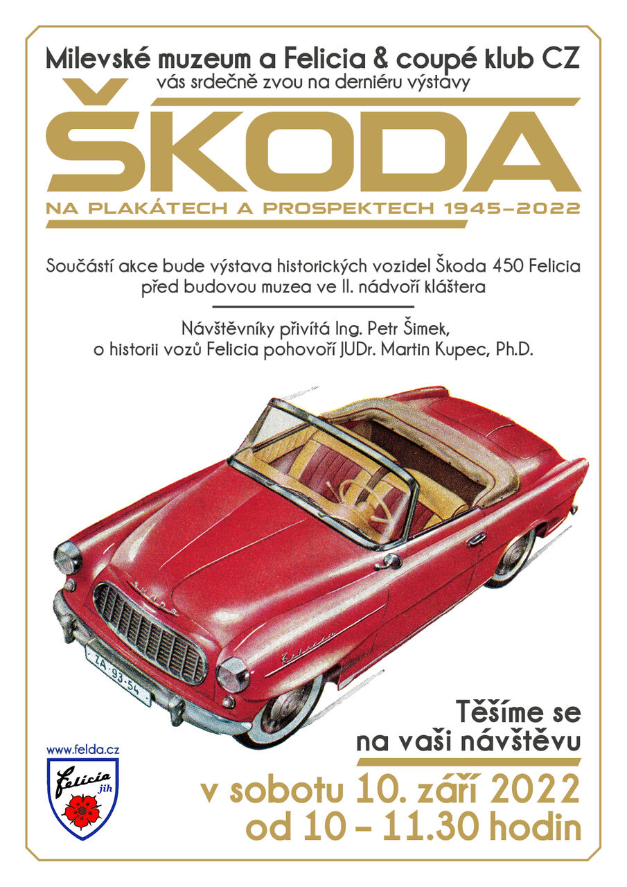 Plakát Derniéra výstavy Škoda na plakátech a prospektech 1945-2022