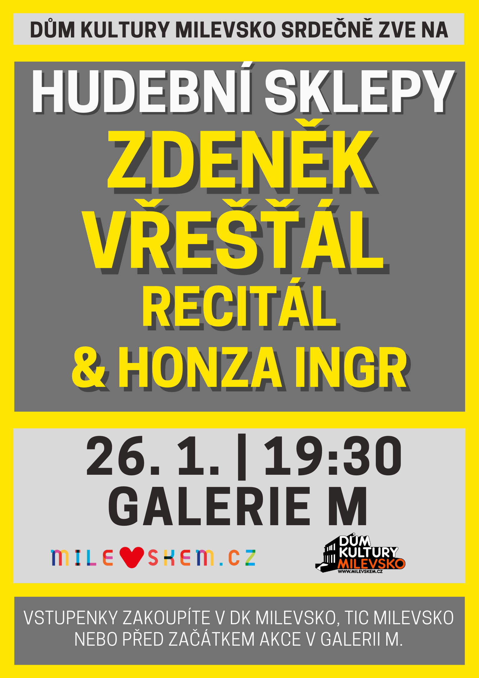 Plakát Hudební sklepy - Zdeněk Vřešťál