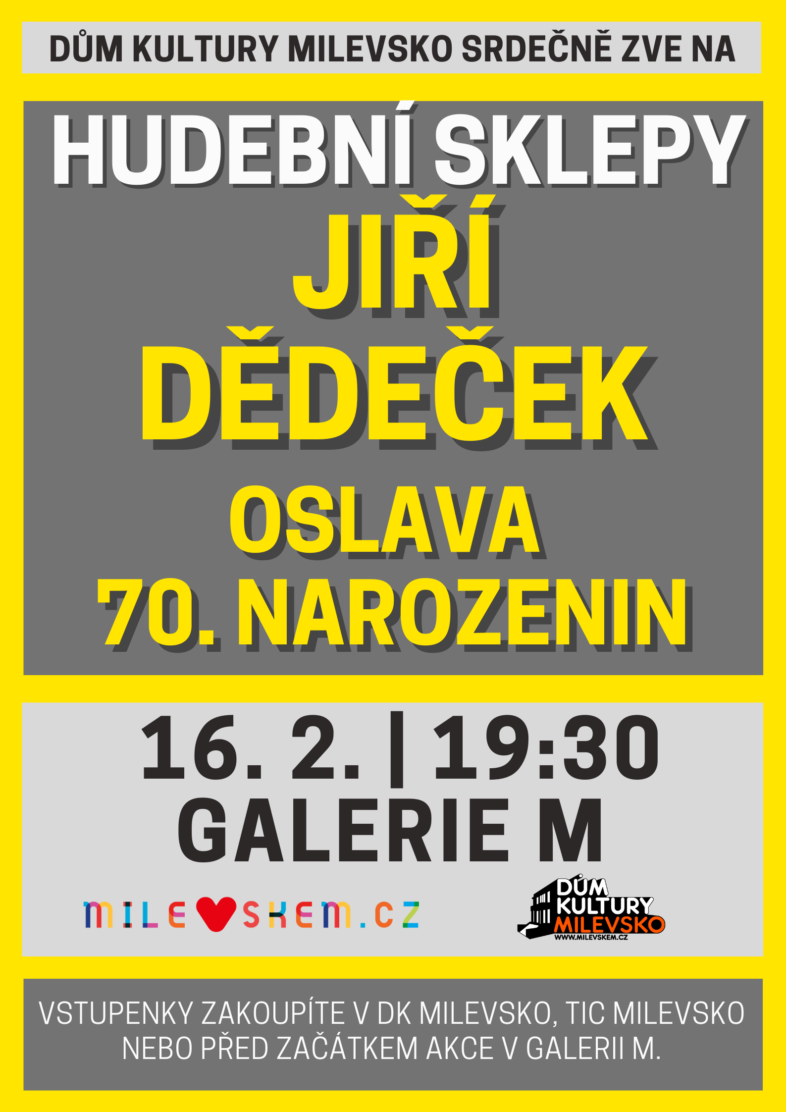 Plakát Hudební sklepy - Jiří Dědeček