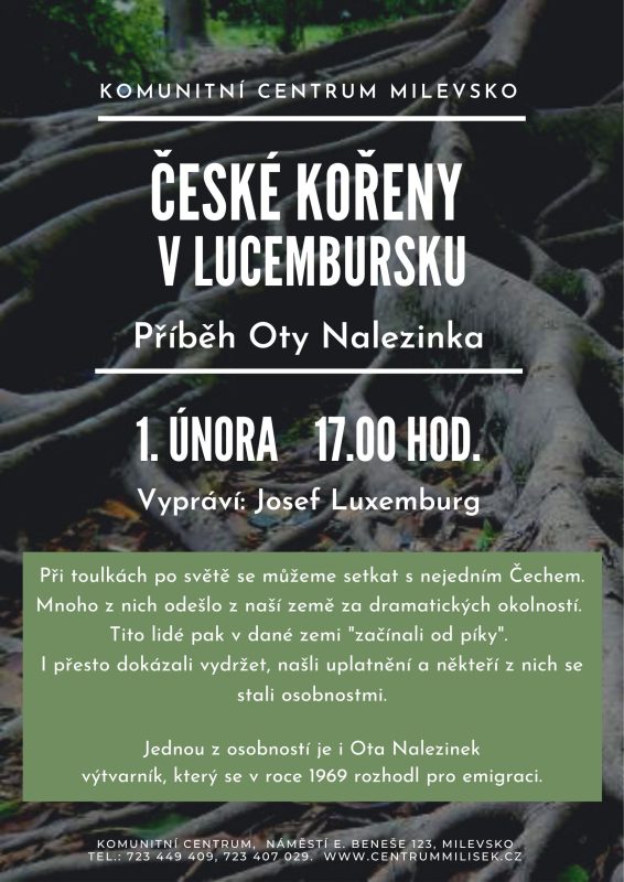 Plakát České kořeny v Lucembursku