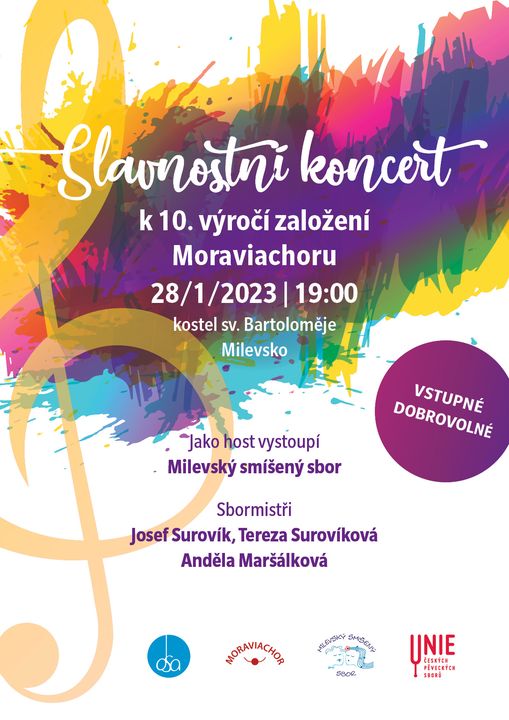 Plakát Slavnostní koncert v kostele sv. Bartoloměje v Milevsku