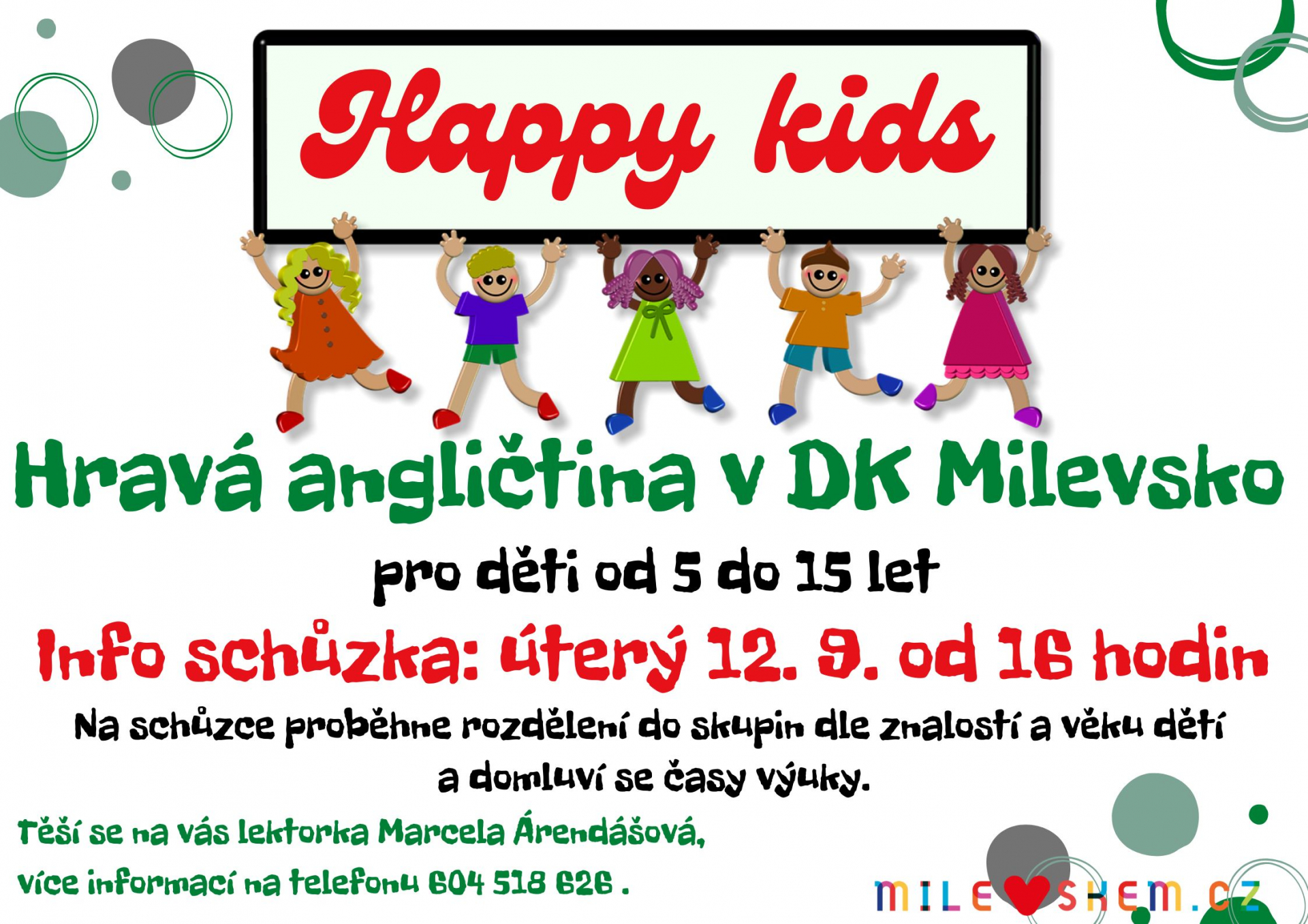 Plakát Happy Kids - informační schůzka