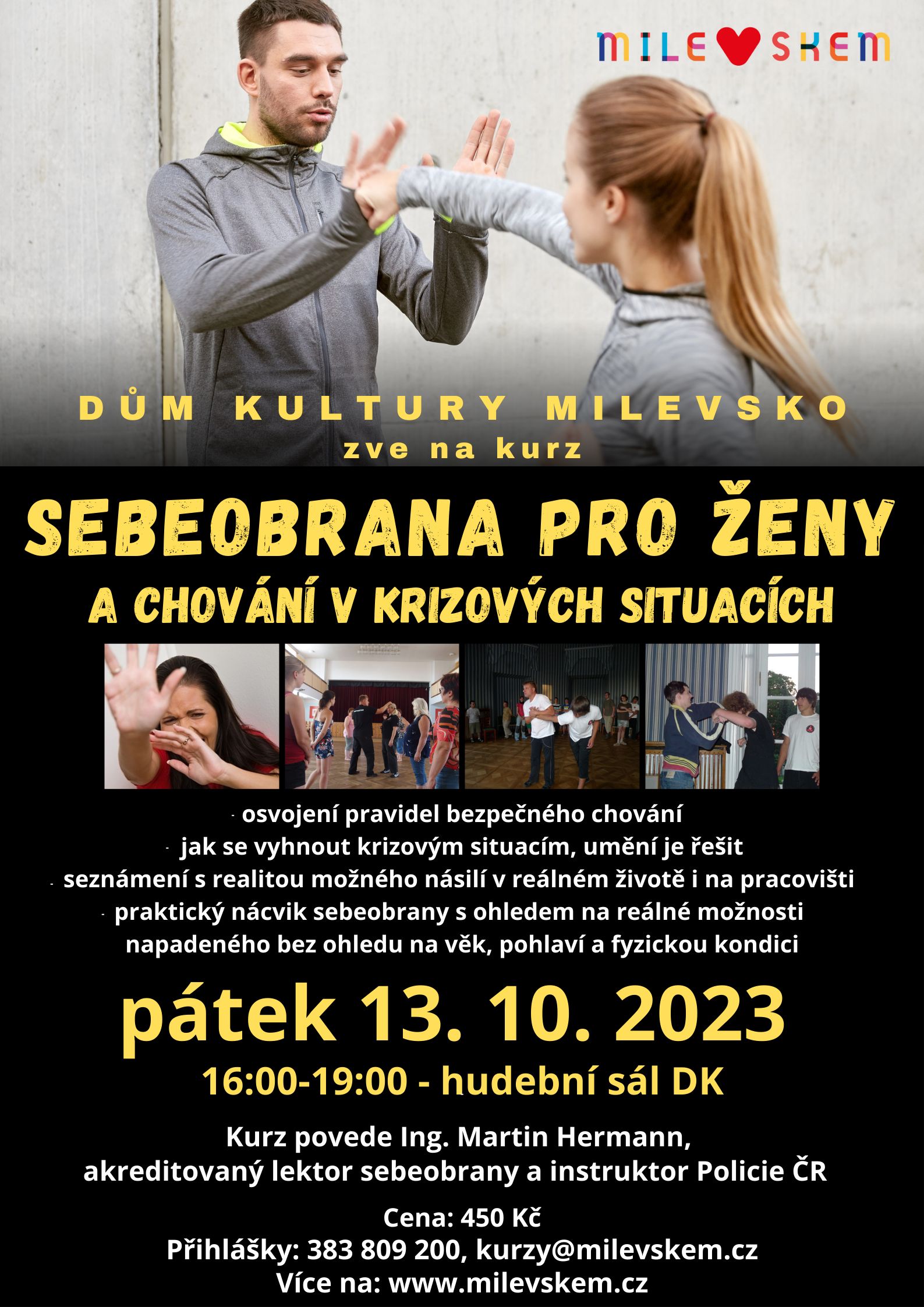 Plakát Kurz - Sebeobrana pro ženy a chování v krizových situacích