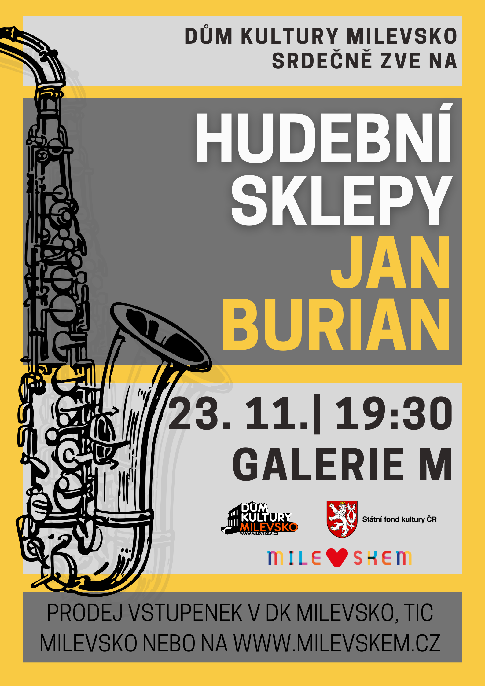 Plakát Hudební sklepy - Jan Burian
