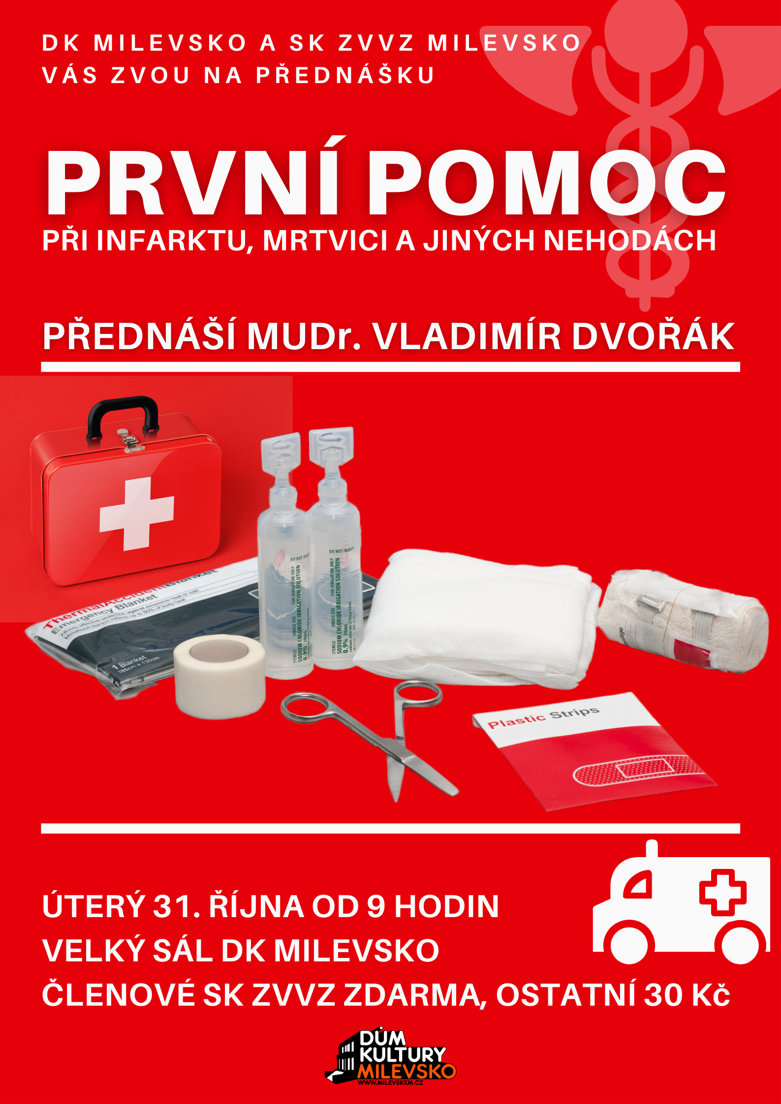 Plakát SK ZVVZ Přednáška - První pomoc