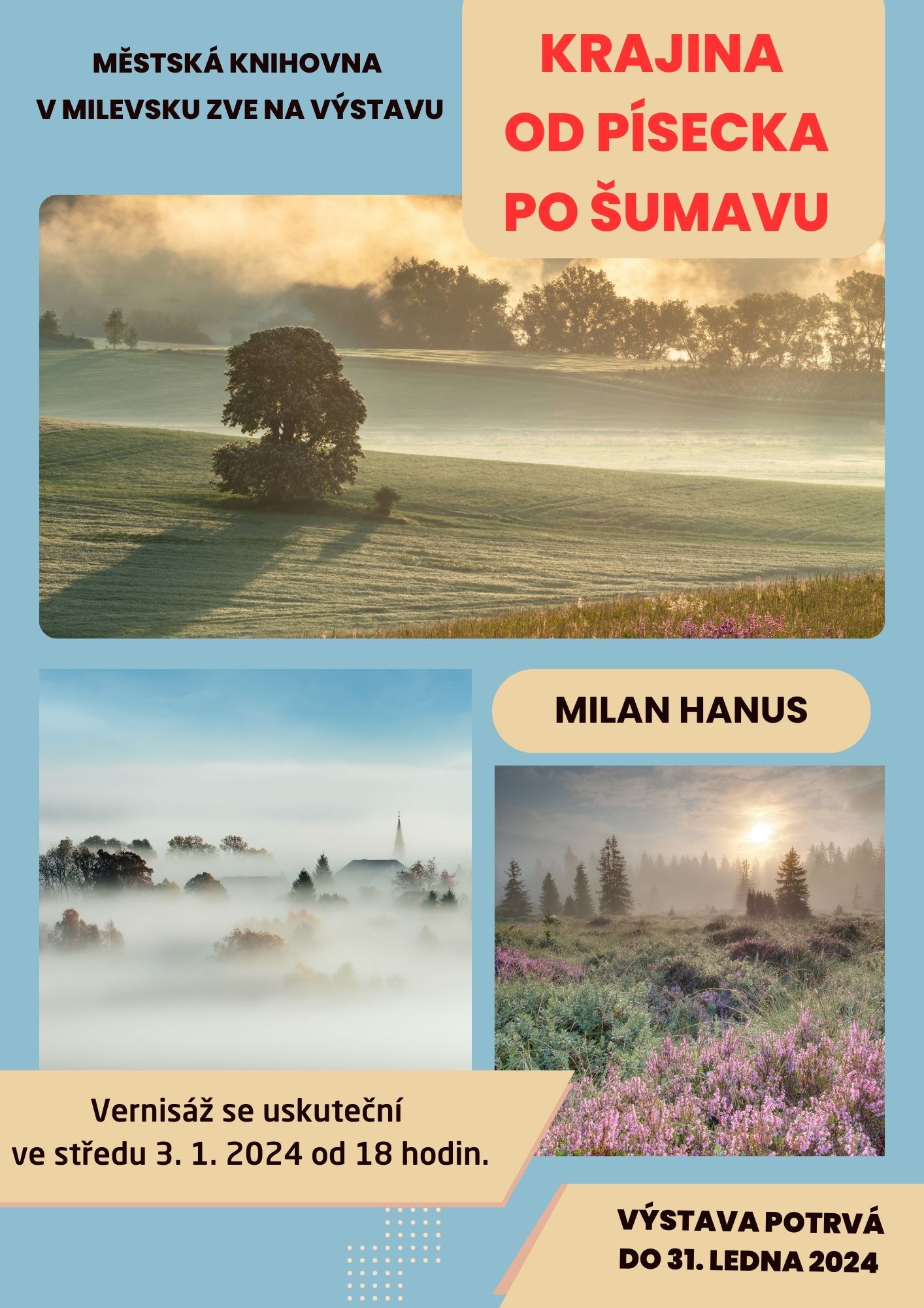 Plakát Krajina od Písecka po Šumavu