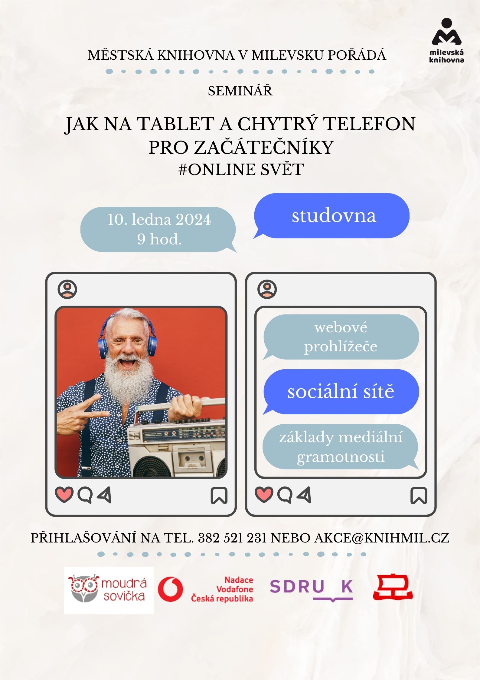 Plakát Jak na chytrý telefon a tablet pro seniory