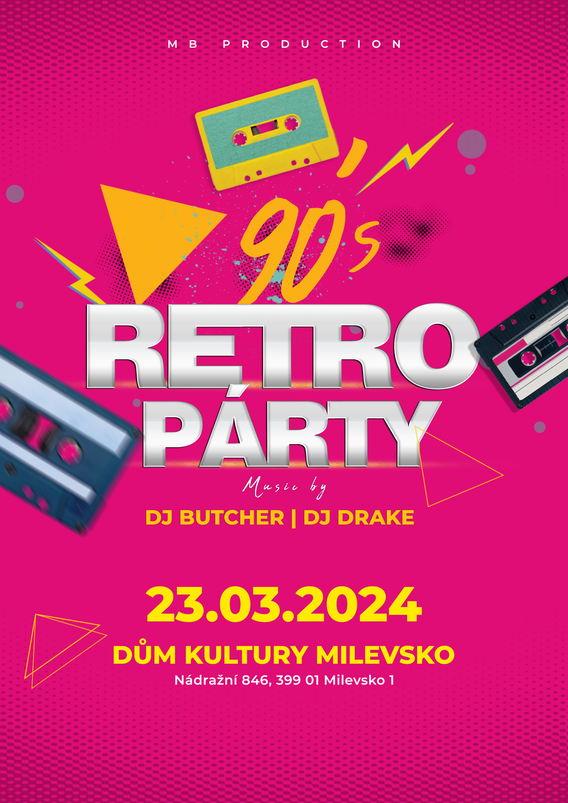 Plakát Retro párty 90´s