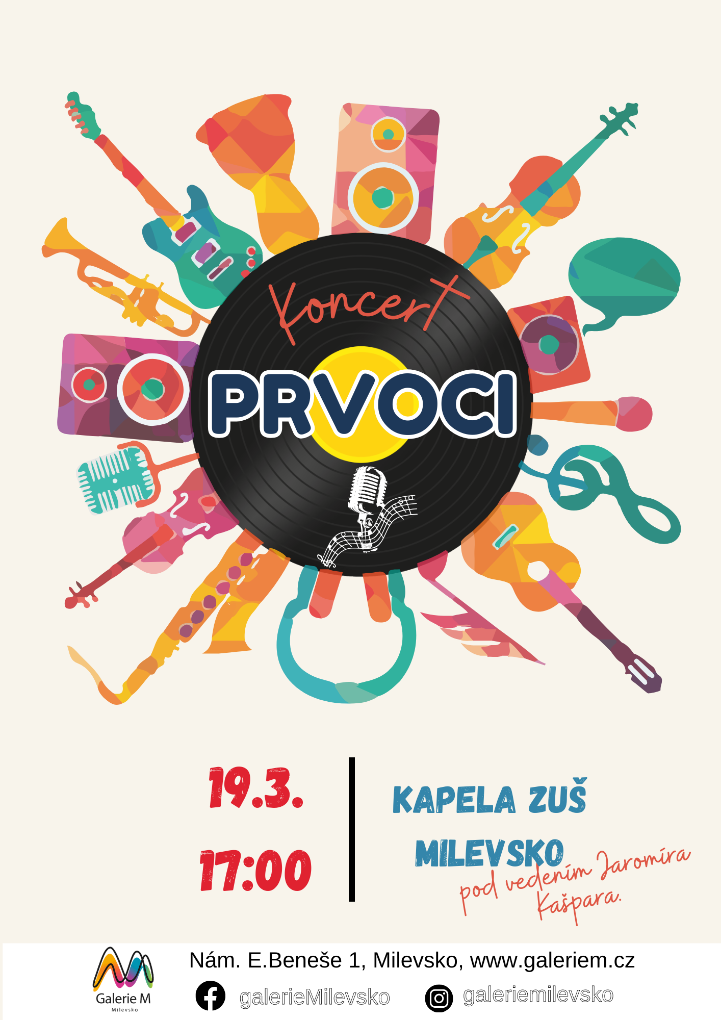 Plakát Prvoci - kapela ZUŠ Milevsko