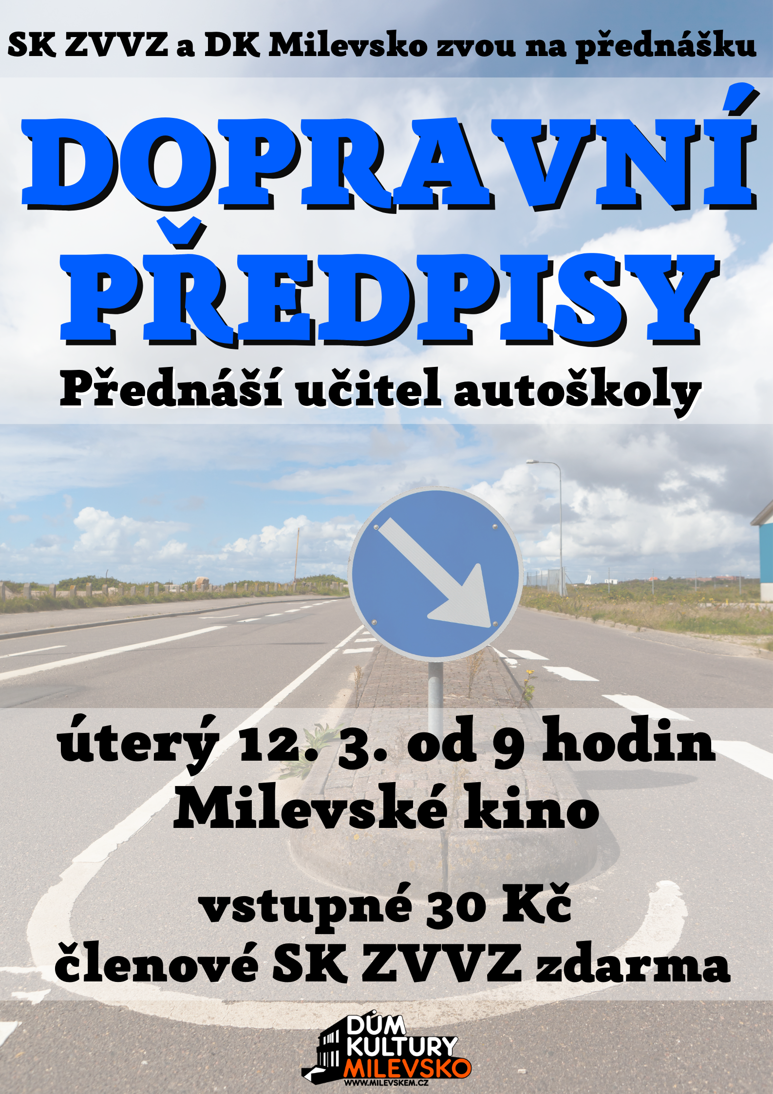 Plakát SK ZVVZ Přednáška - Dopravní předpisy