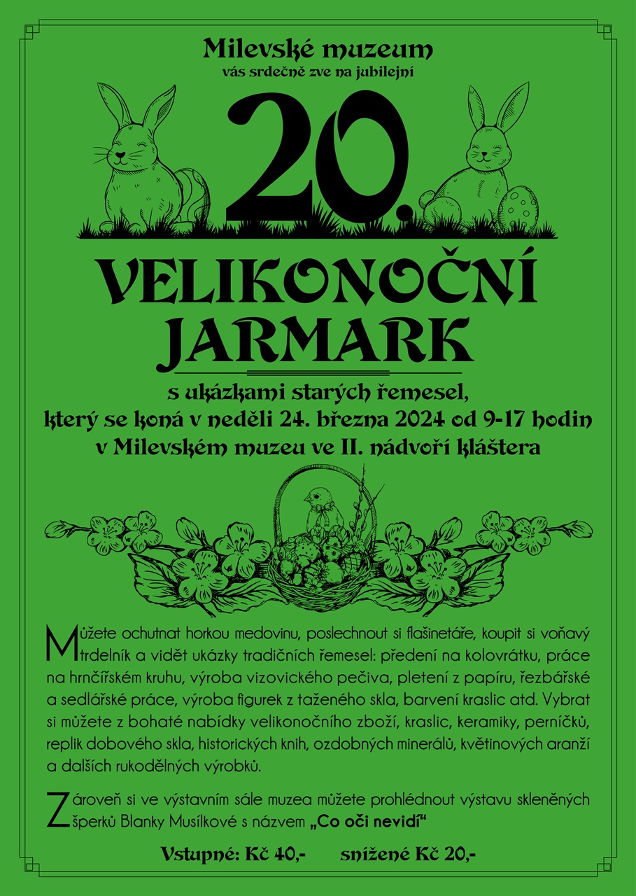 Plakát 20. velikonoční jarmark v Milevském muzeu