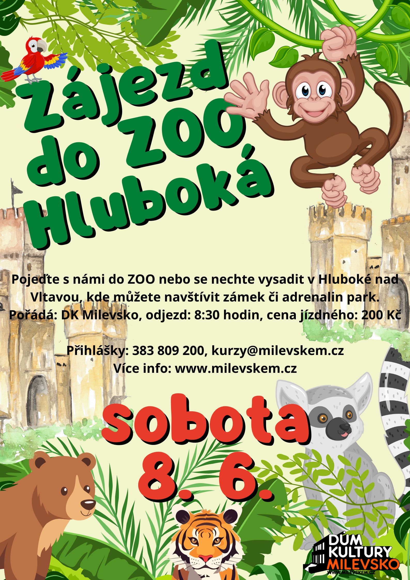 Plakát Zájezd do ZOO Hluboká