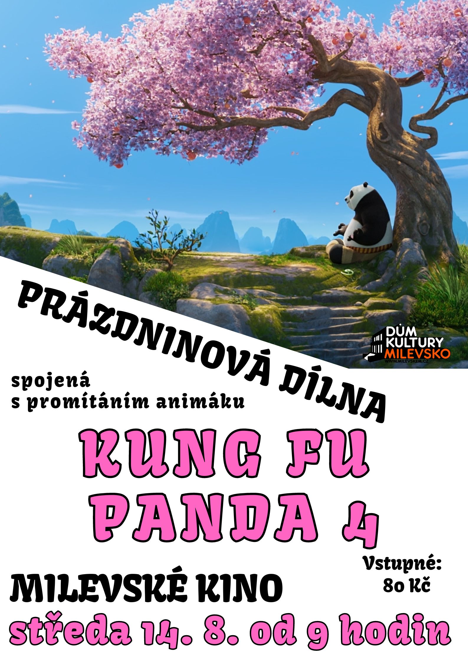 Plakát Prázdninová dílna + Kung Fu Panda 4