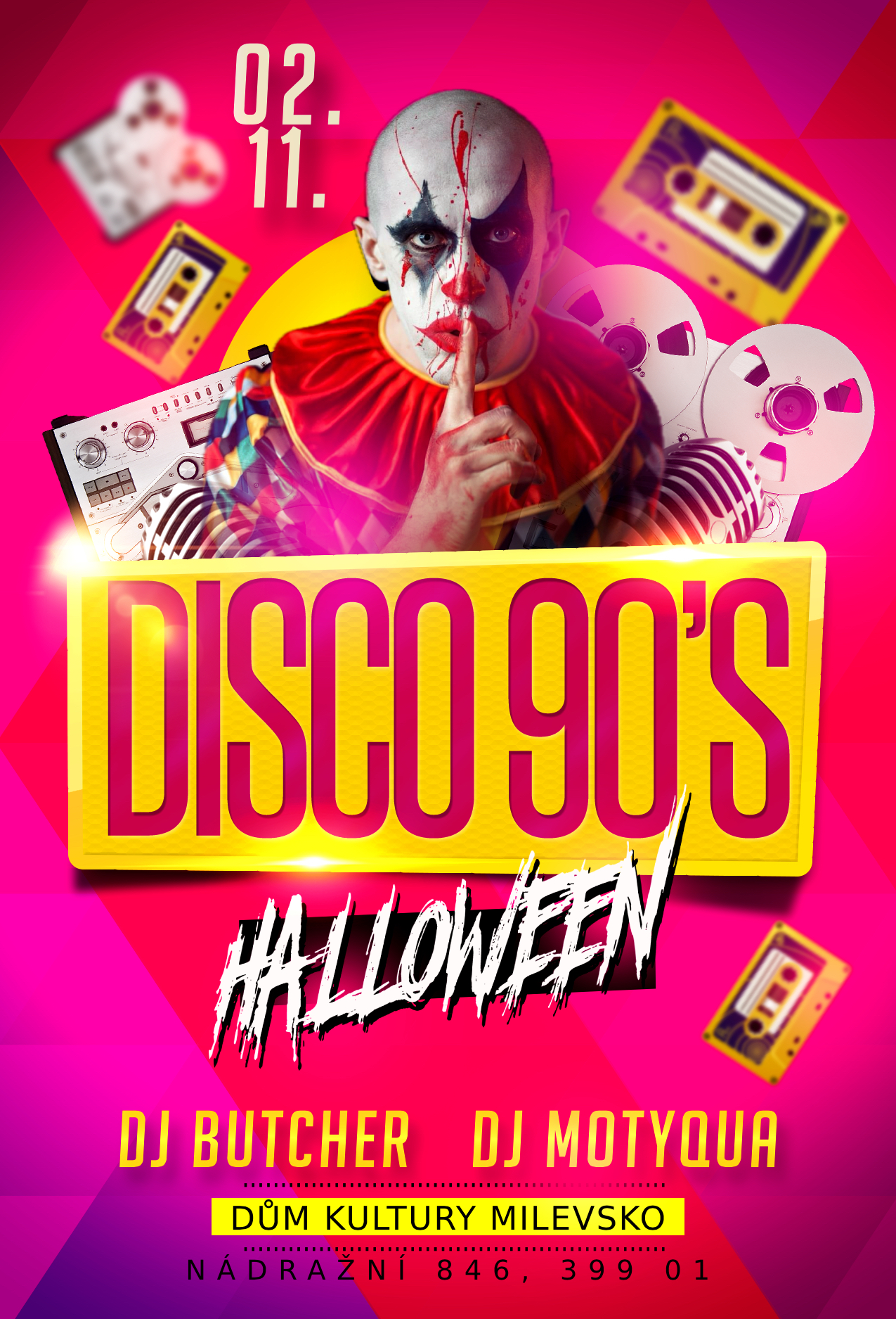 Plakát DISCO 90s - Halloween party