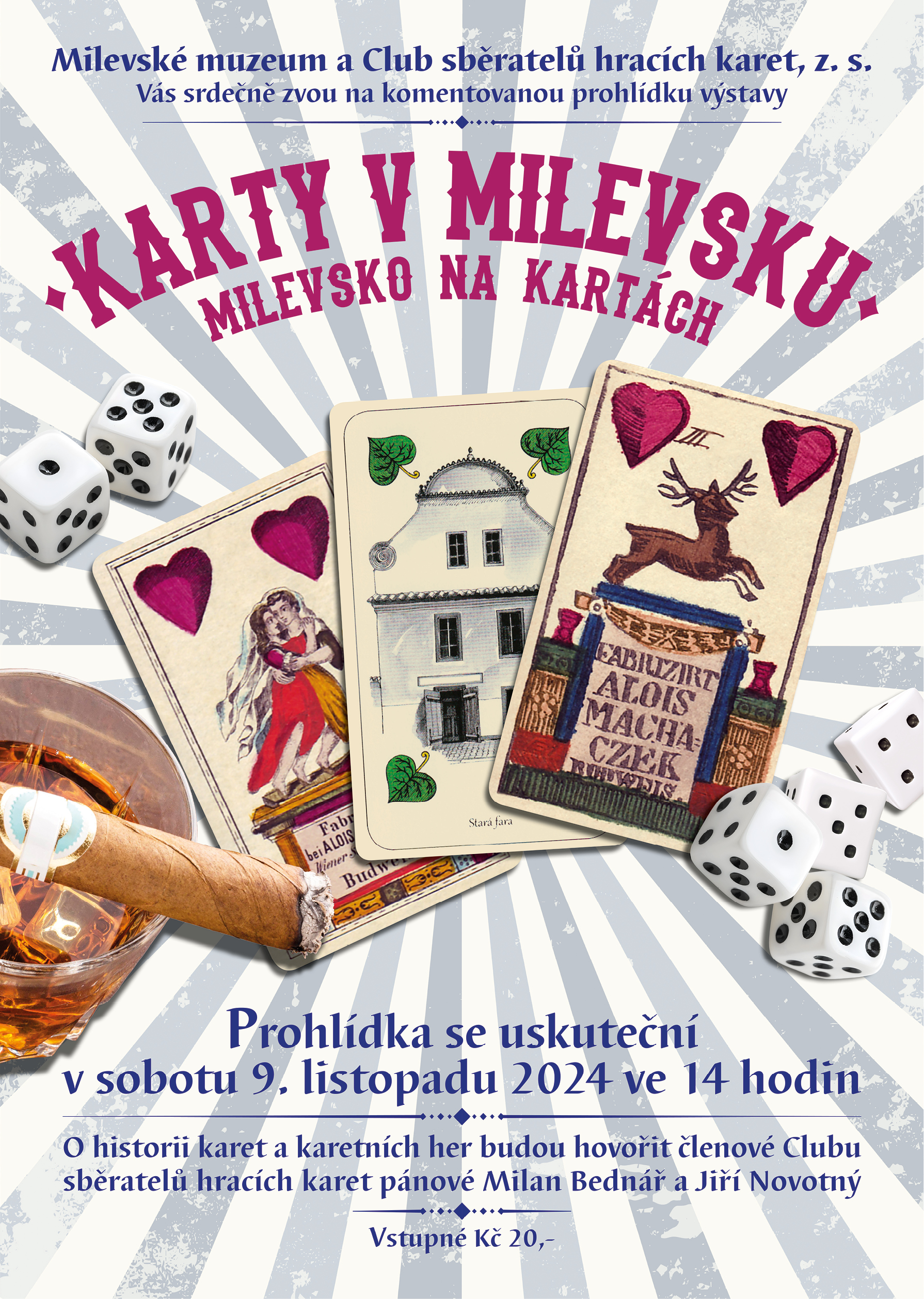 Plakát Karty v Milevsku - Milevsko na kartách