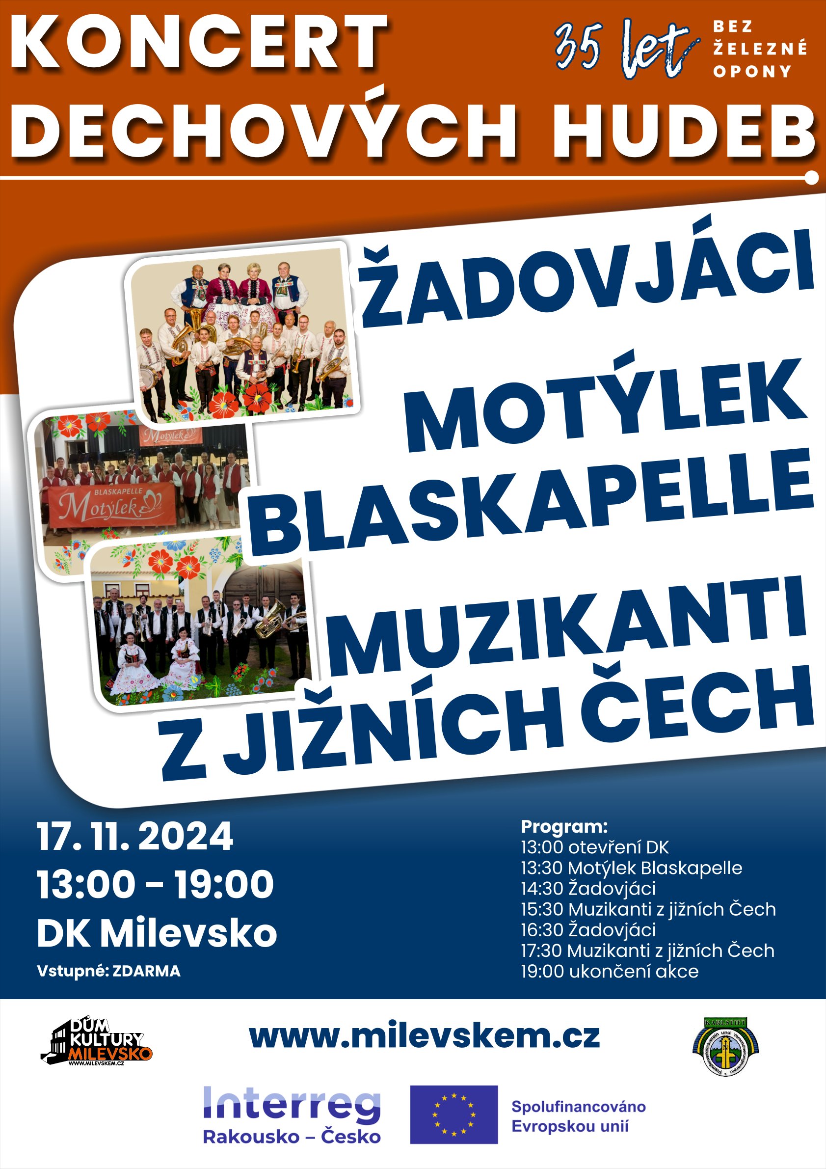 Plakát Koncert dechových hudeb