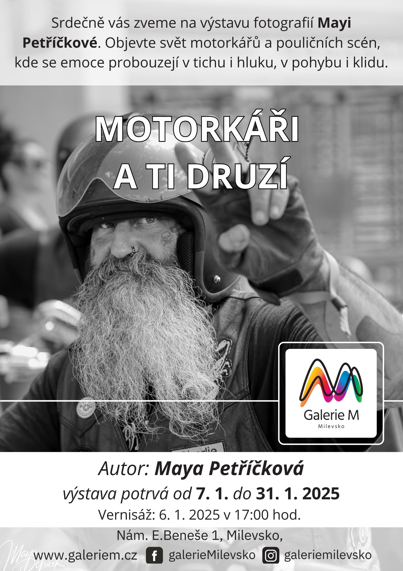 Plakát Vernisáž výstavy - Motorkáři a ti druzí